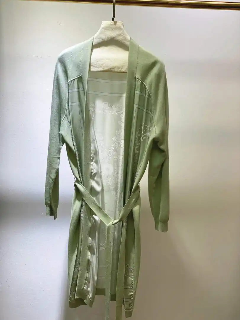 Hermes Women Silk and knit bathrobe dress H33336