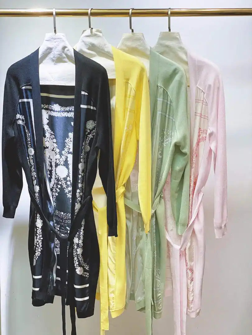 Hermes Women Silk and knit bathrobe dress H33336