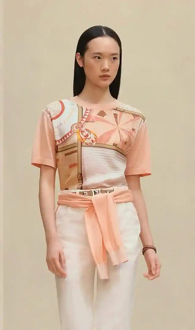 Hermes Women T-shirt Fashion Clothing H77201