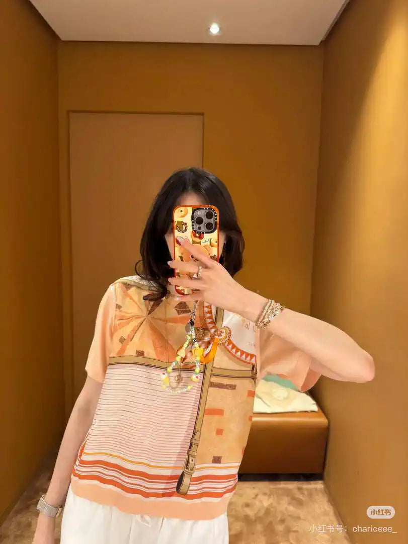 Hermes Women T-shirt Fashion Clothing H77201
