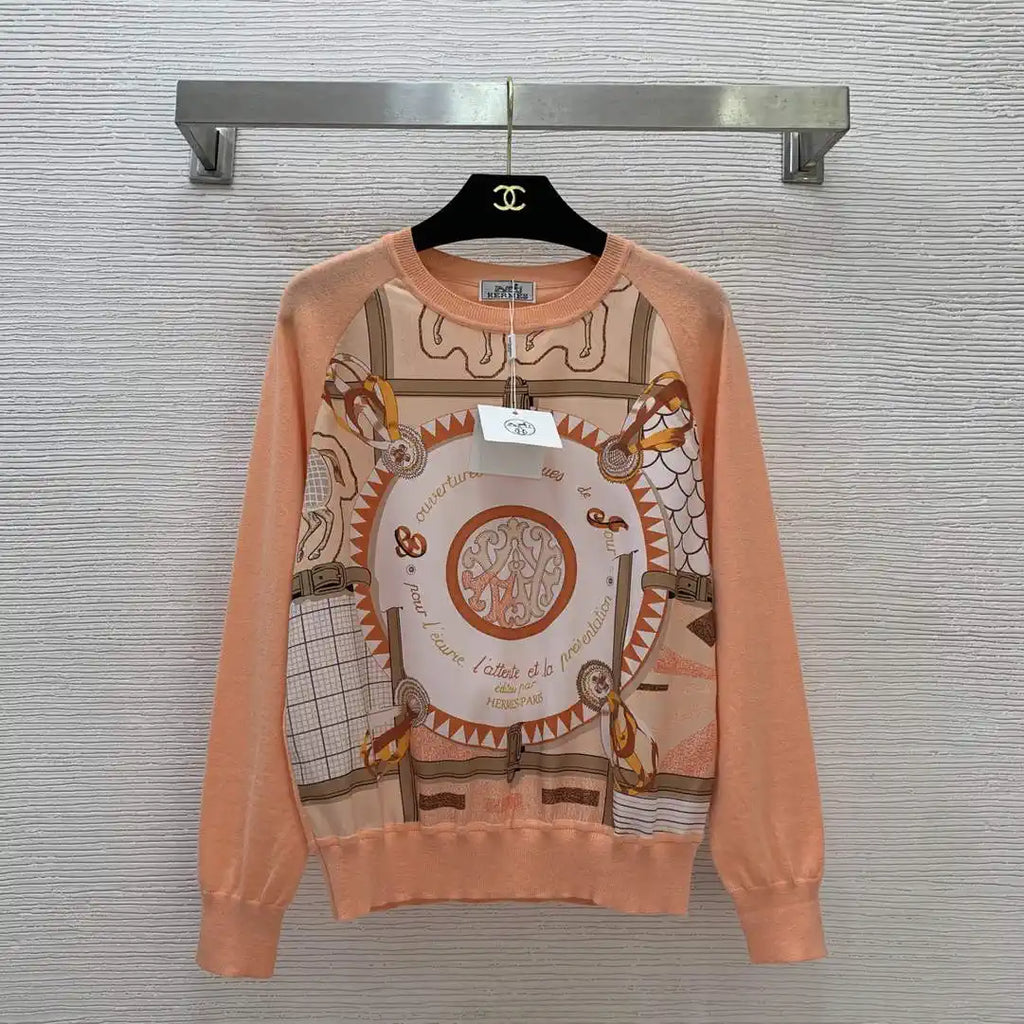 Hermes Women Long T-shirt Fashion Clothing H77202