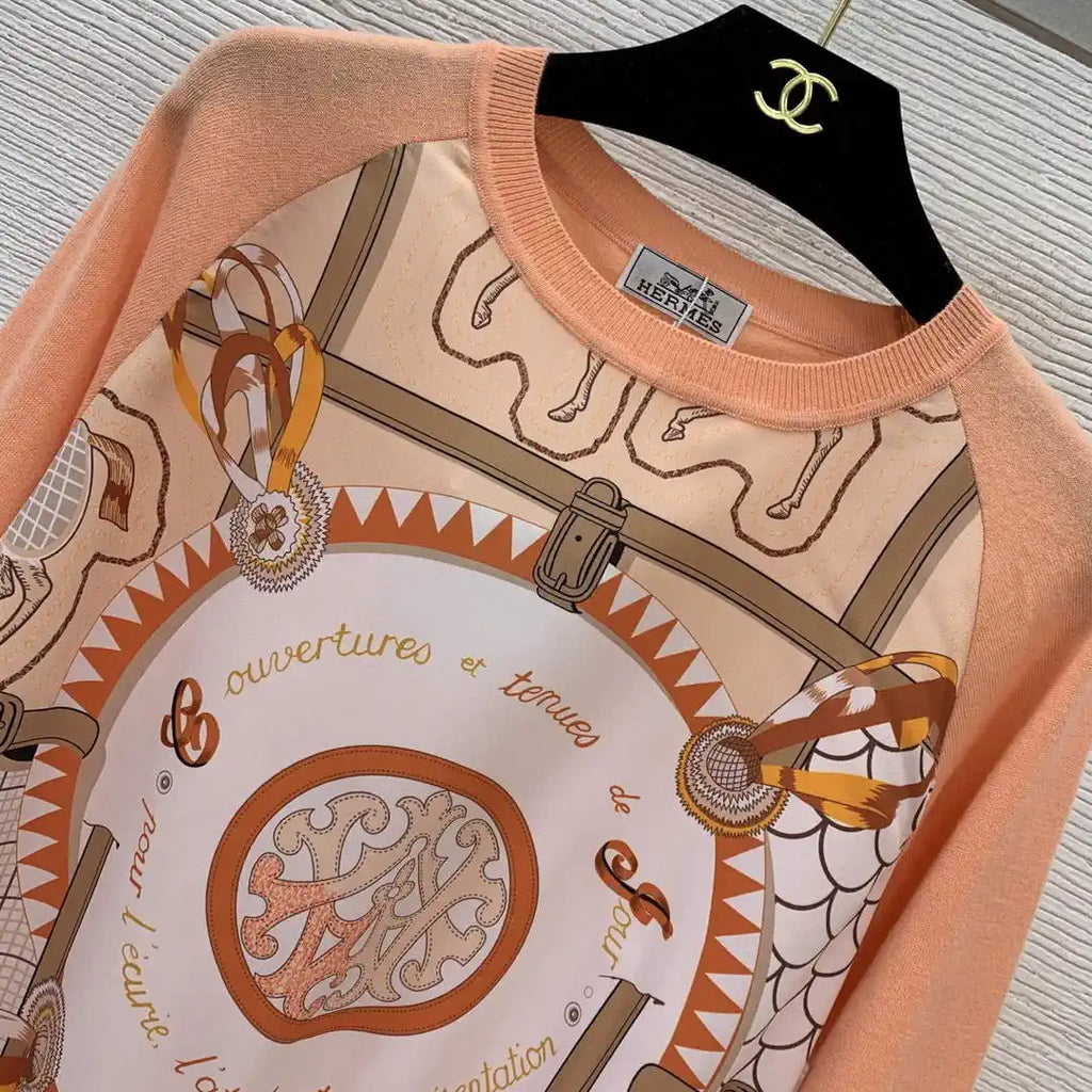Hermes Women Long T-shirt Fashion Clothing H77202