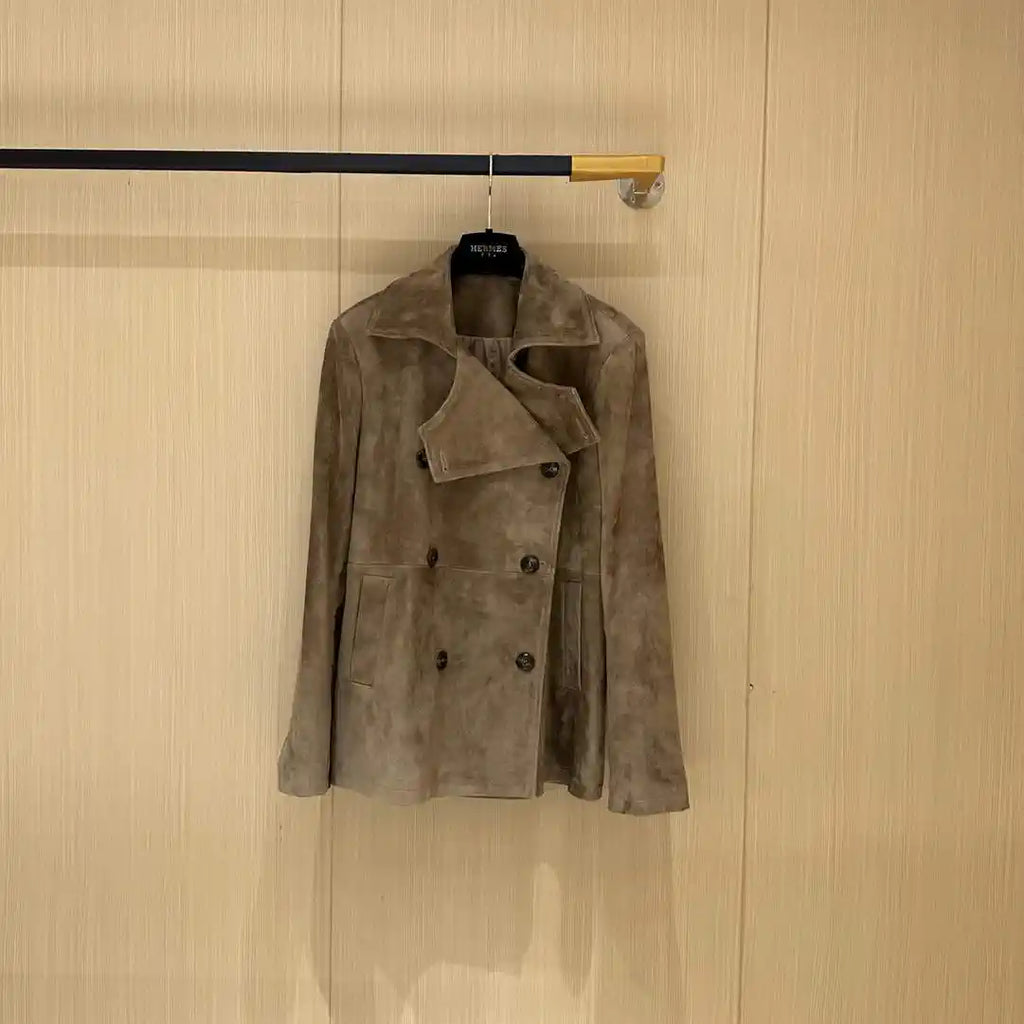 Hermes Women Top-grain suede sheepskin Coat H33384