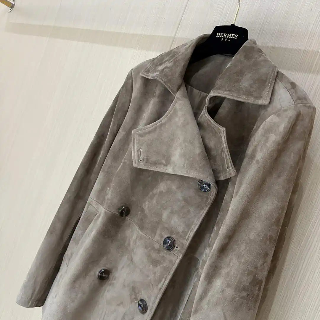 Hermes Women Top-grain suede sheepskin Coat H33384