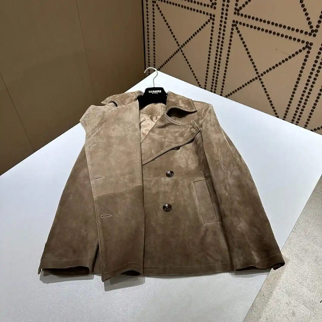 Hermes Women Top-grain suede sheepskin Coat H33384