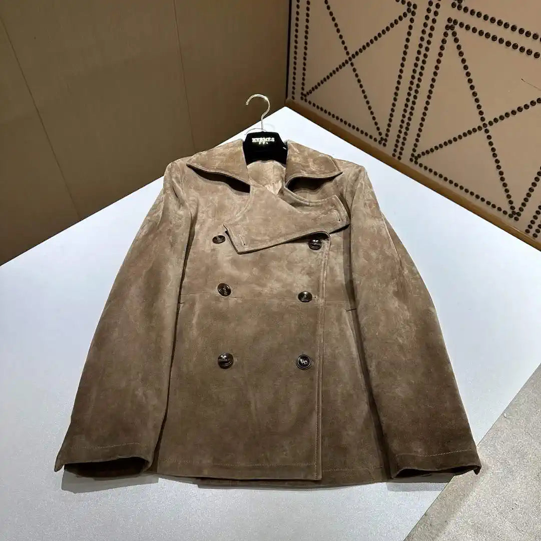 Hermes Women Top-grain suede sheepskin Coat H33384