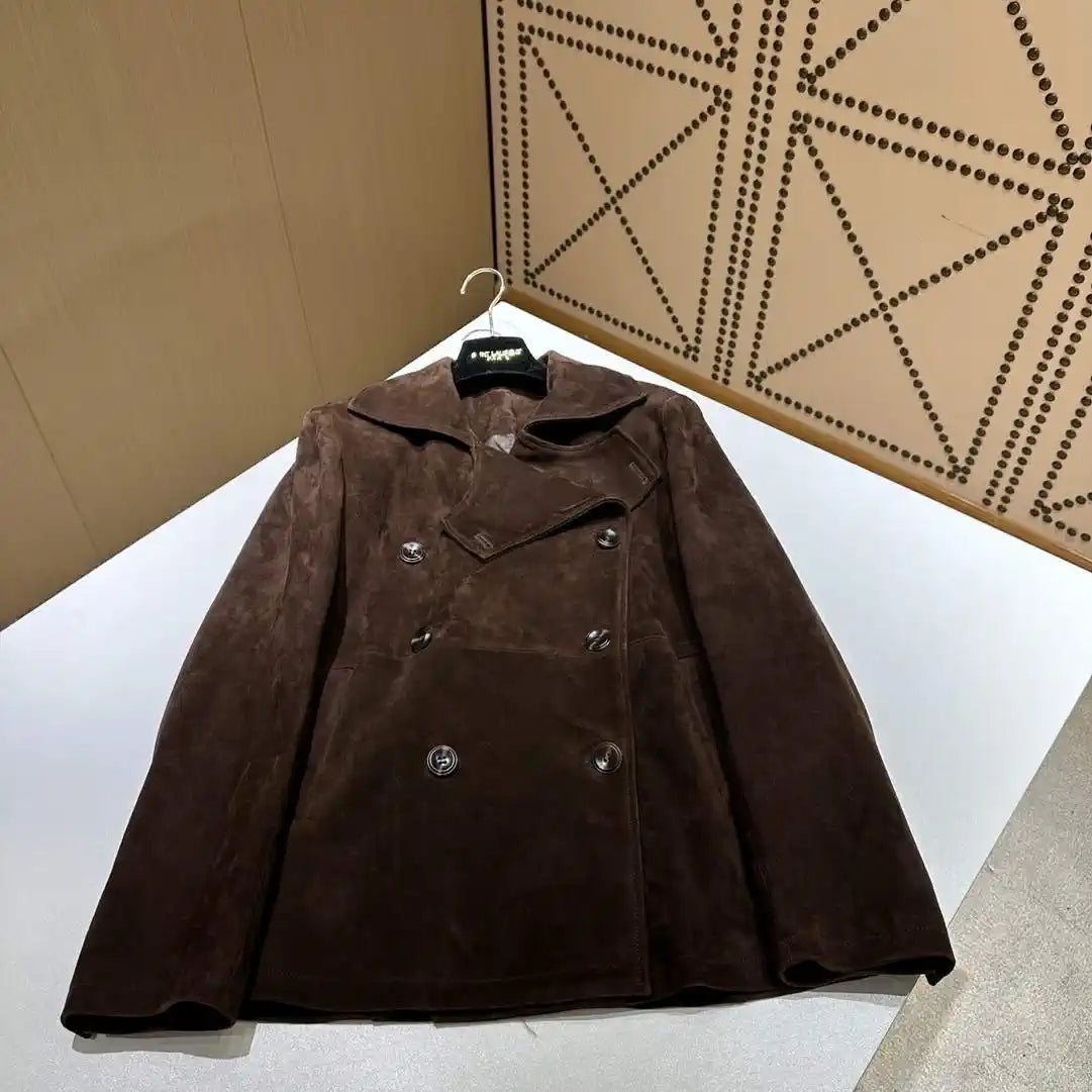 Hermes Women Top-grain suede sheepskin Coat H33386