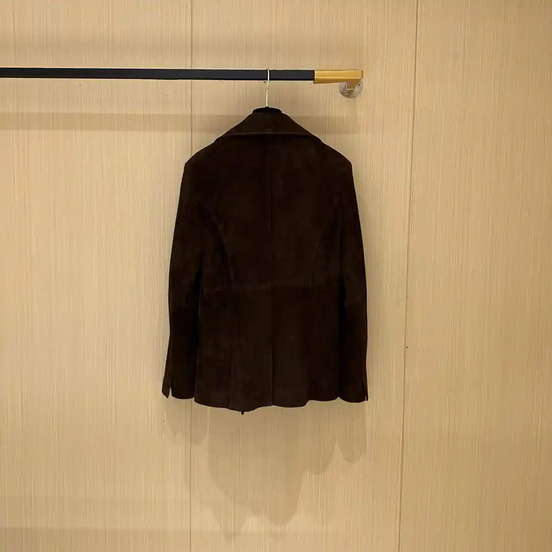 Hermes Women Top-grain suede sheepskin Coat H33386