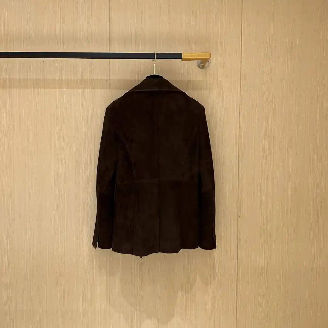 Hermes Women Top-grain suede sheepskin Coat H33386