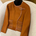 Hermes Women Cashmere and leather embroidery H33362