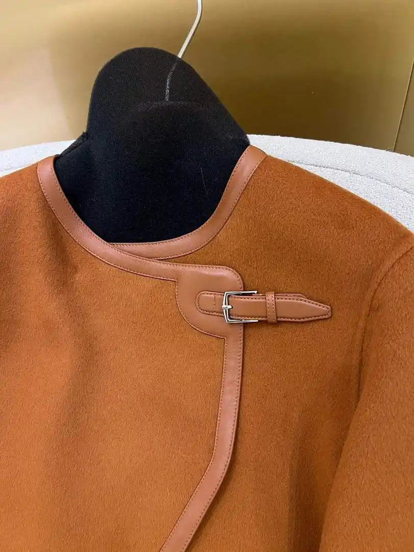 Hermes Women Cashmere and leather embroidery H33362