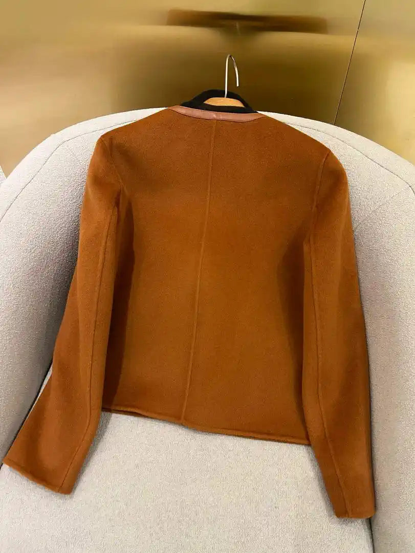 Hermes Women Cashmere and leather embroidery H33362