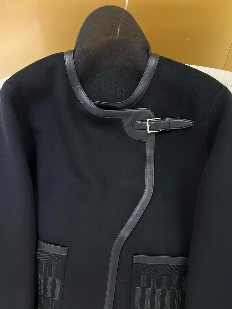 Hermes Women Cashmere and leather embroidery H33363