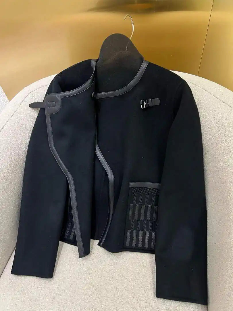 Hermes Women Cashmere and leather embroidery H33363