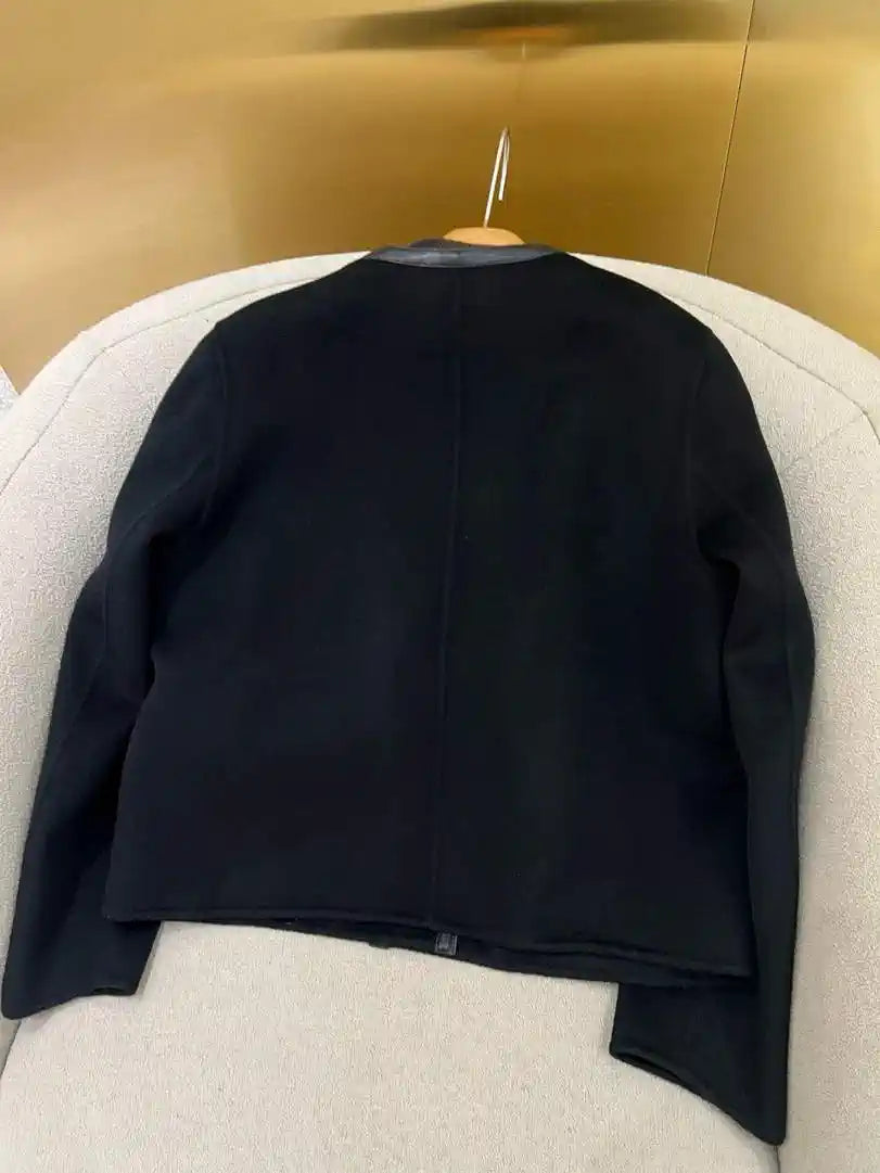 Hermes Women Cashmere and leather embroidery H33363