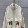 Hermes Women's Fashion Clothing Cashmere Coat H33264 - S - View 1