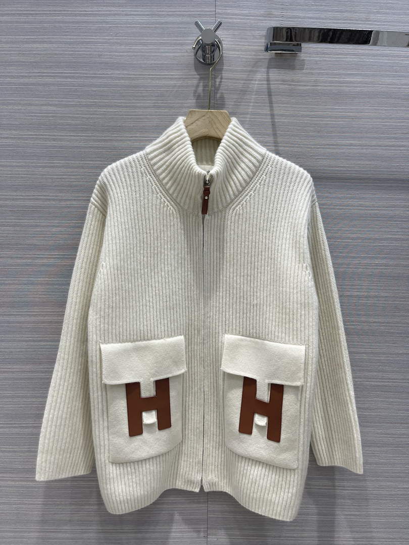 Hermes Women's Fashion Clothing Cashmere Coat H33264