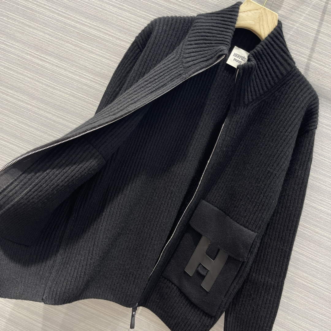 Hermes Women's Fashion Clothing Cashmere Coat H33265