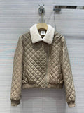 Hermes Women's Fashion Clothing Embossed Leather Jacket H33259