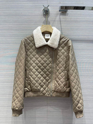Hermes Women's Fashion Clothing Embossed Leather Jacket H33259 - 36 - View 1