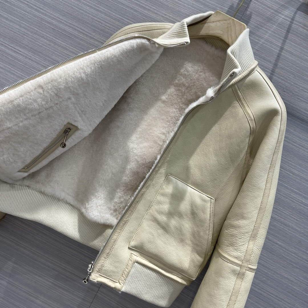 Hermes Women's Fashion Clothing Leather Jacket H33262