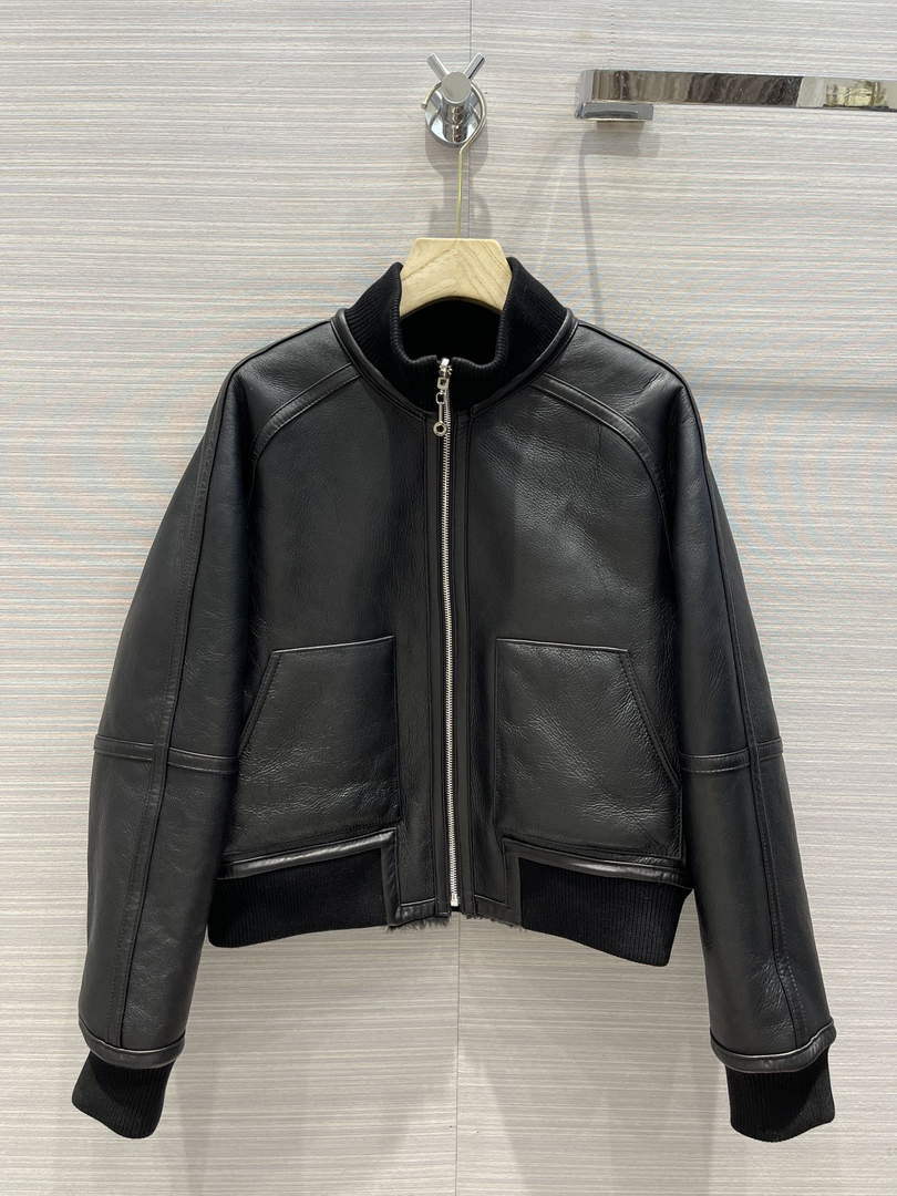 Hermes Women's Fashion Clothing Leather Jacket H33263