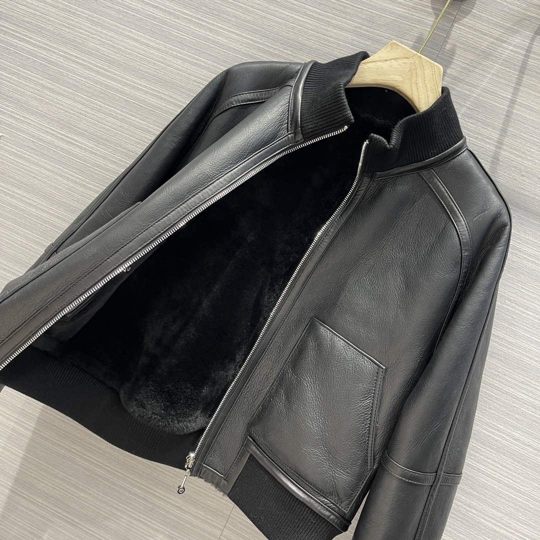Hermes Women's Fashion Clothing Leather Jacket H33263