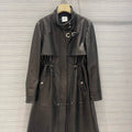 Hermes Women's Fashion Clothing Sheepskin Long Trench Coat H33258 - 36 - View 1