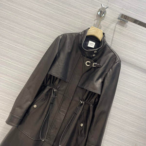 Hermes Women's Fashion Clothing Sheepskin Long Trench Coat H33258 - 36 - View 2