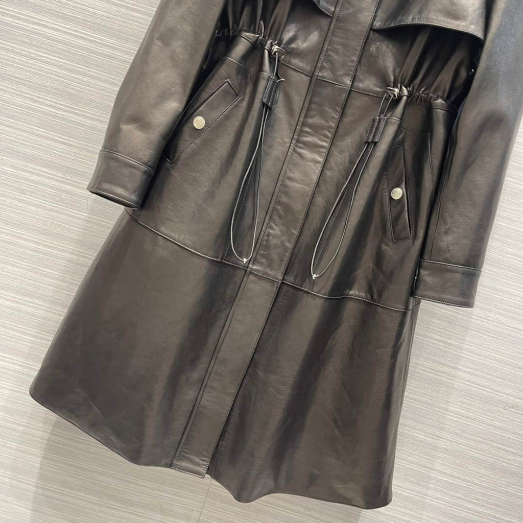 Hermes Women's Fashion Clothing Sheepskin Long Trench Coat H33258