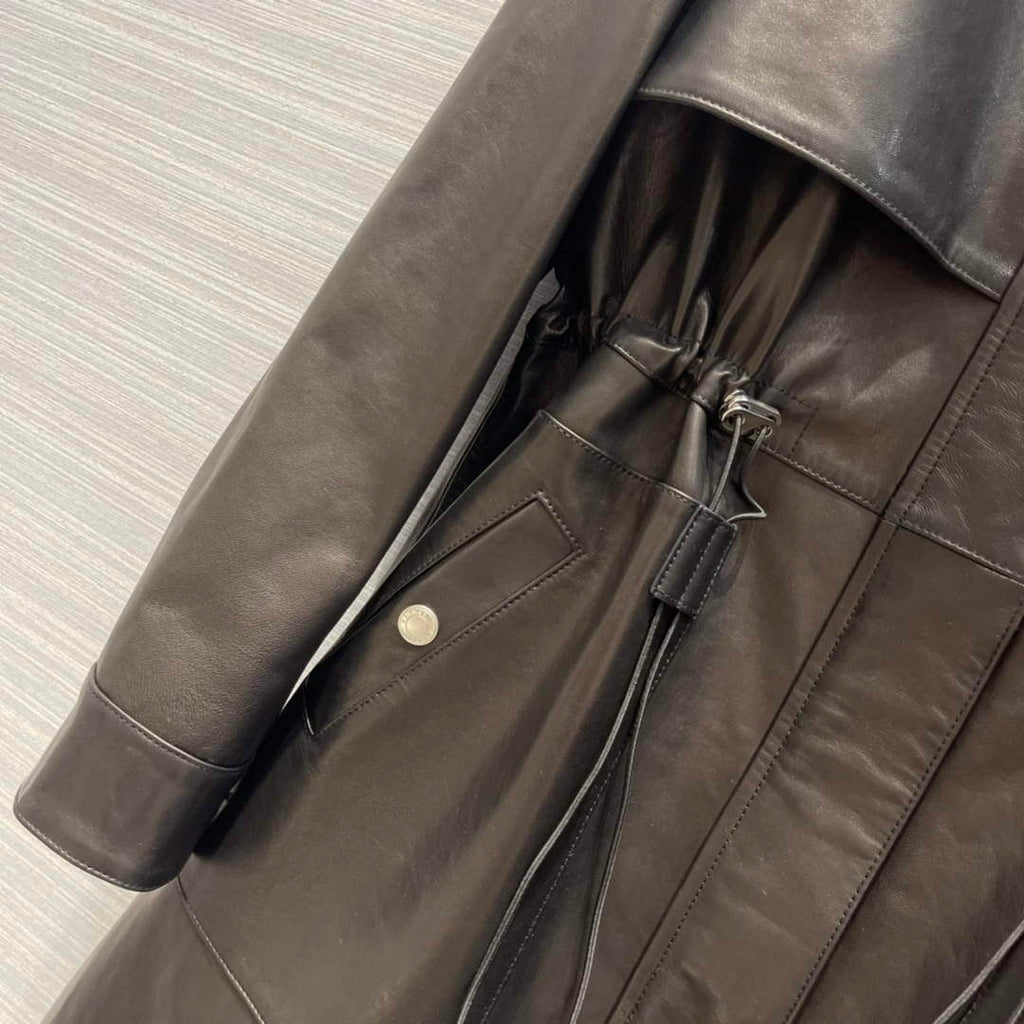 Hermes Women's Fashion Clothing Sheepskin Long Trench Coat H33258