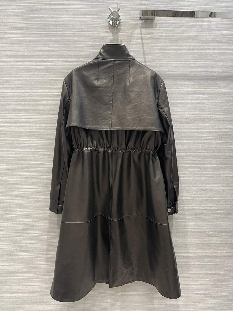 Hermes Women's Fashion Clothing Sheepskin Long Trench Coat H33258