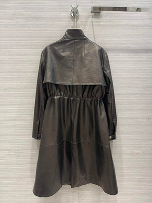Hermes Women's Fashion Clothing Sheepskin Long Trench Coat H33258 - 36 - View 9