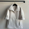 Hermes Women's Fashion Waisted diamond quilted jacket H33422 - S - View 1