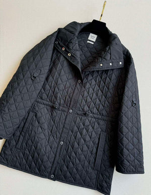 Hermes Women's Fashion Waisted diamond quilted jacket H33423 - S - View 3