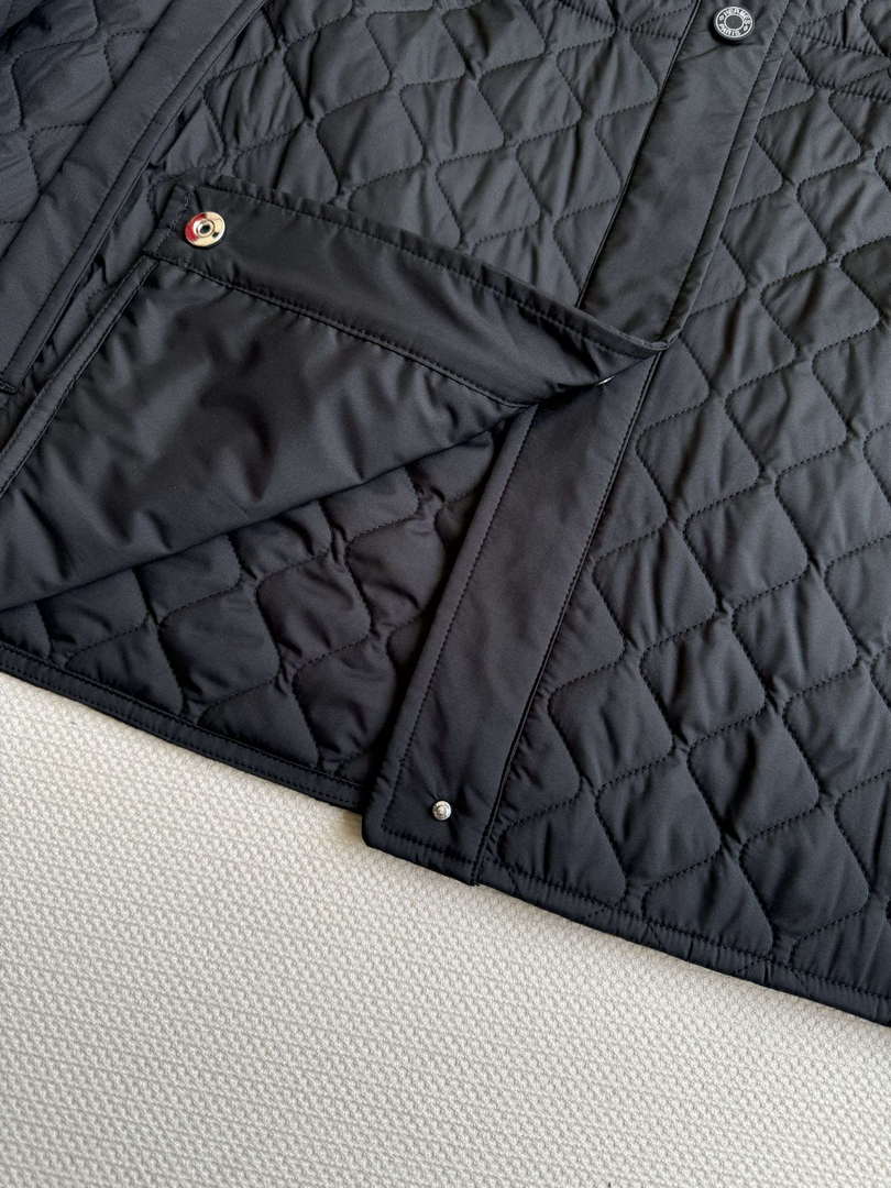 Hermes Women's Fashion Waisted diamond quilted jacket H33423