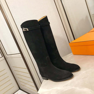 Herm¨¨s Women's  Jumping leather riding boots H042138Zv01340 - US 4=Euro 35 - View 1