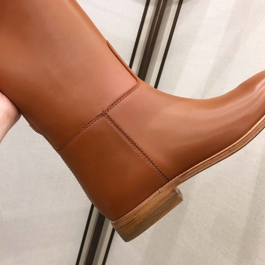 Herm¨¨s Women's Jumping leather riding boots H042138Zv01340 Brown