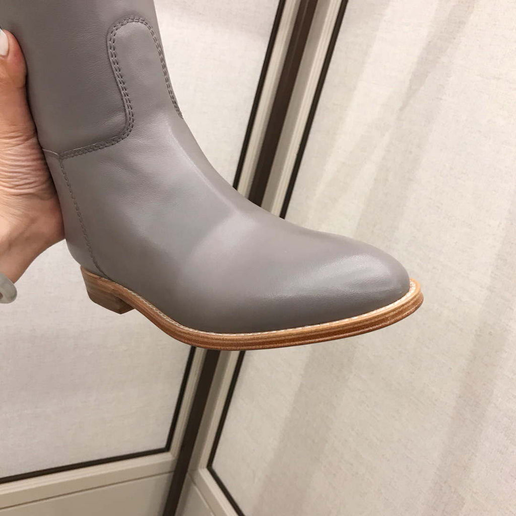 Herm¨¨s Women's Jumping leather riding boots H042138Zv01340 Gray