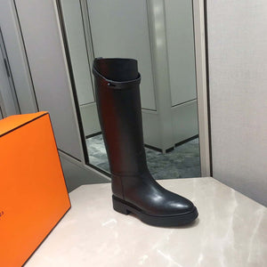 Herm¨¨s Women's Jumping leather riding boots H232032Zv02385 Black - US 4=Euro 35 - View 3