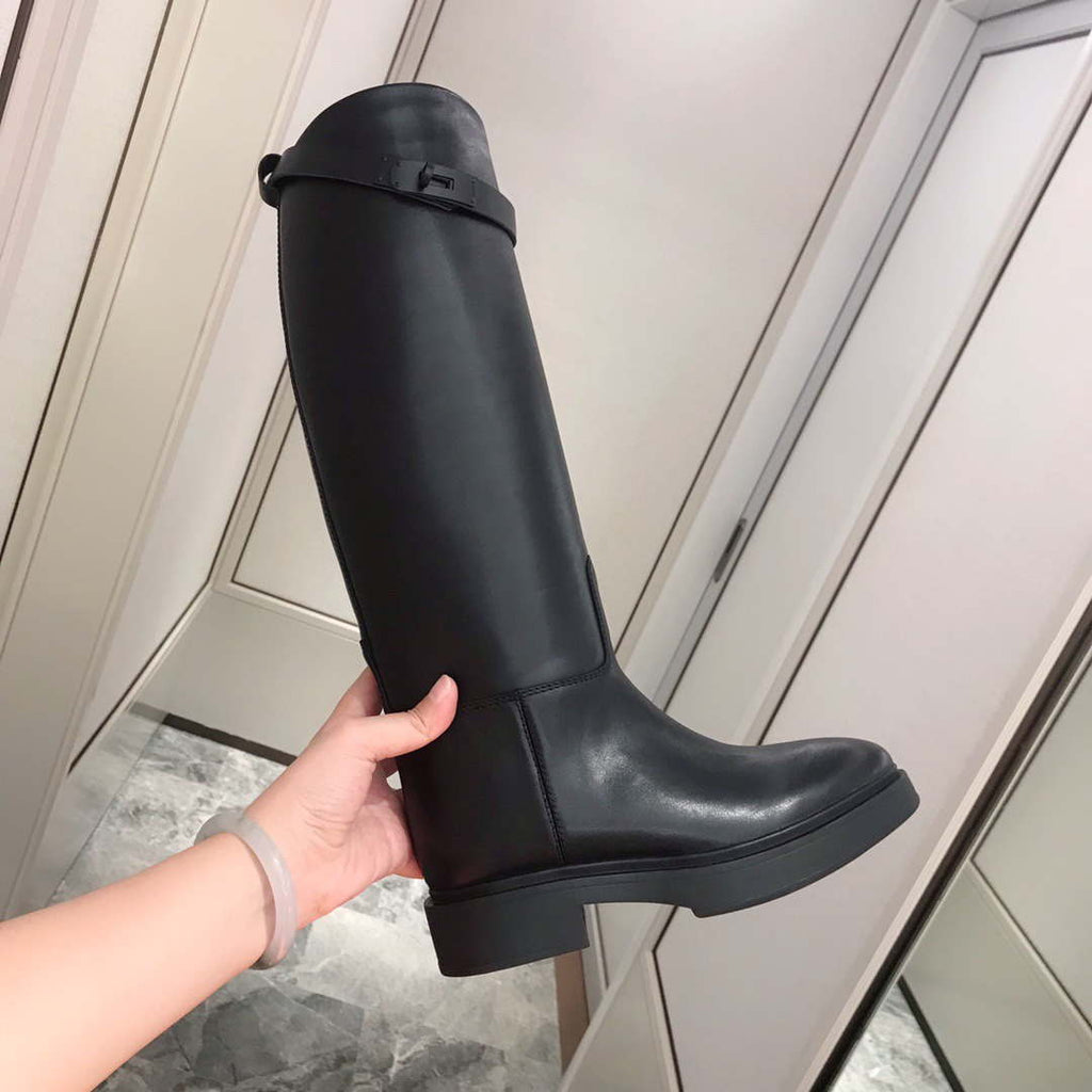 Herm¨¨s Women's Jumping leather riding boots H232032Zv02385 Black
