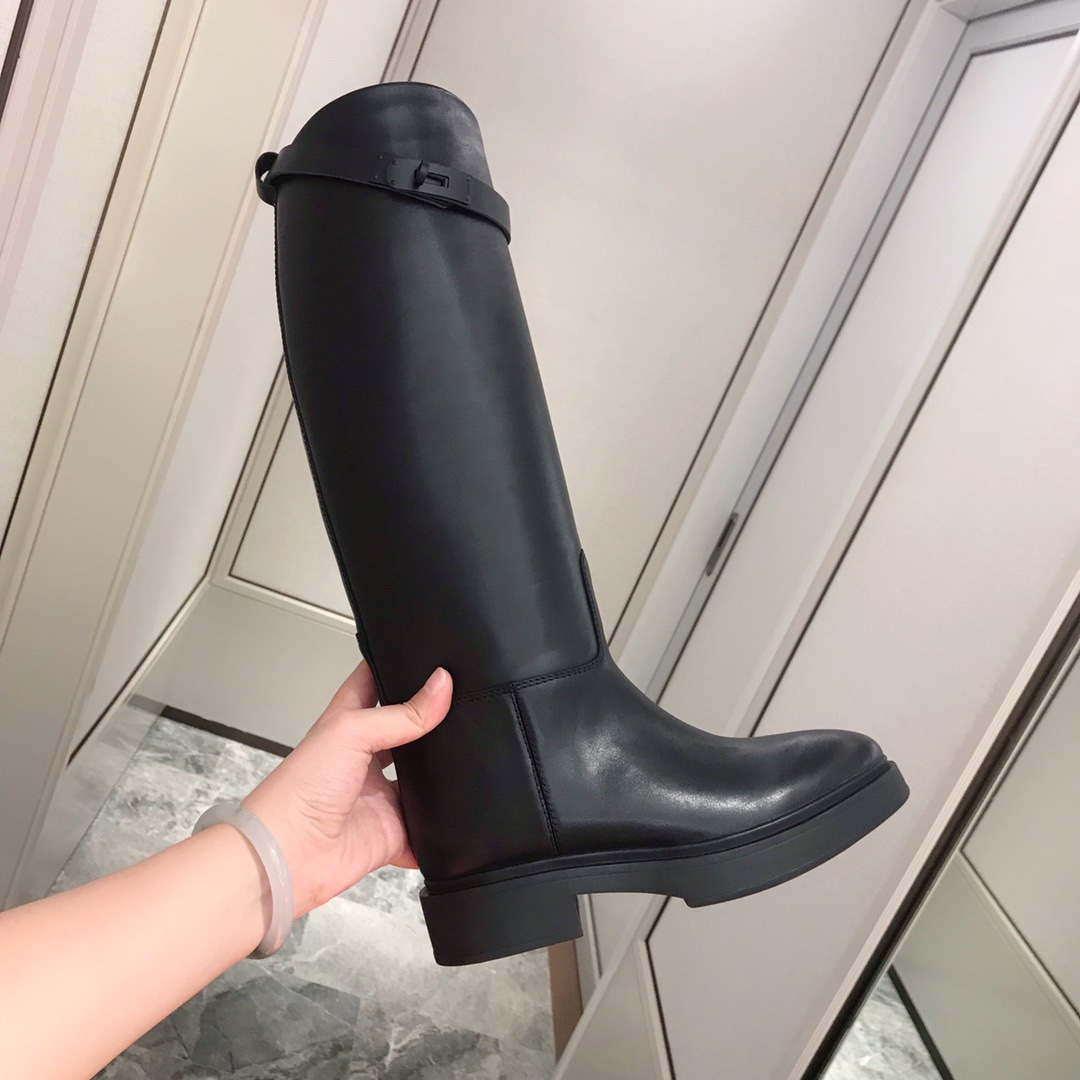 Herm¨¨s Women's Jumping leather riding boots H232032Zv02385 Black