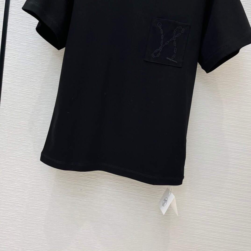 Hermes Women's T-Shirts Designer Polo Clothing 38084 Black - Voguebags