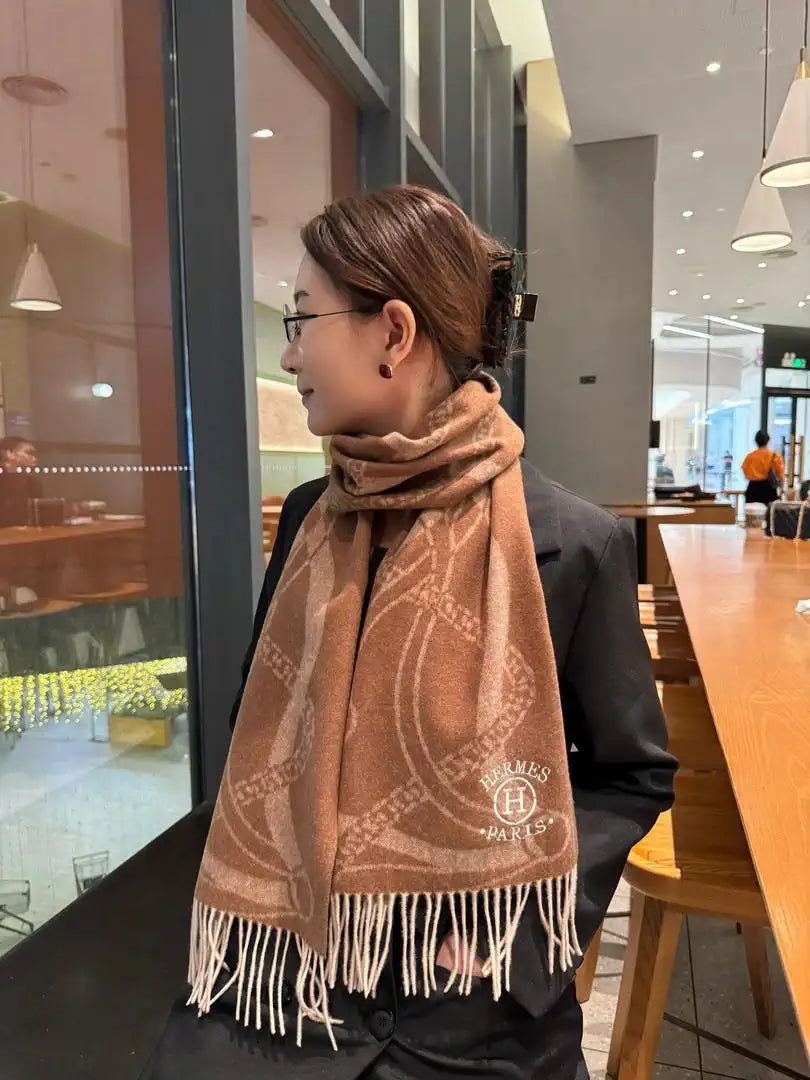 HermesDouble-sided jacquard  Scarves Fashion  Scarf H22855