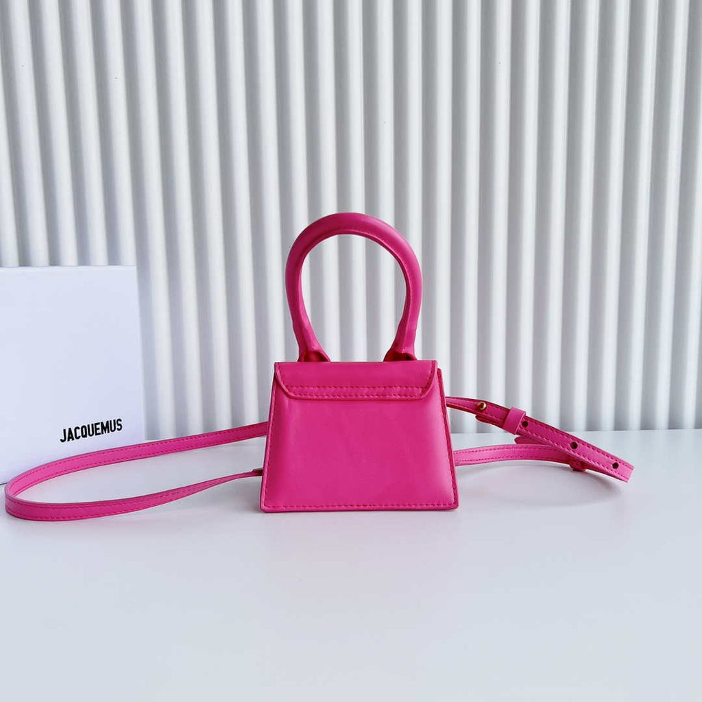 Jacquemus 213BA001 Le Chiquito Signature leather mini handbag Pink