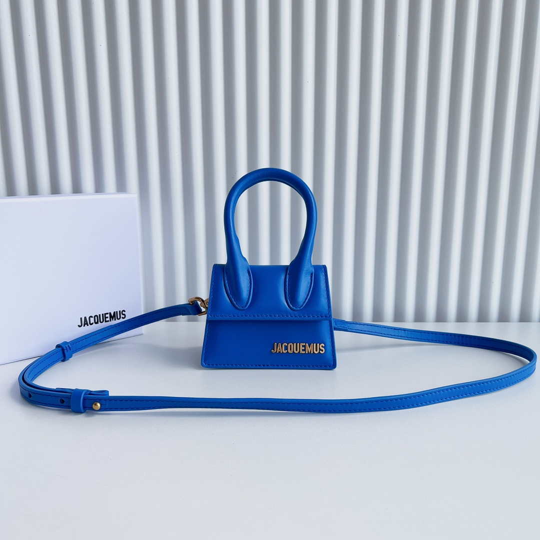 Jacquemus 213BA001 Le Chiquito Signature leather mini handbag Blue - Default Title - View 1