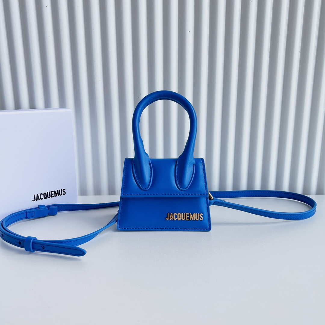 Jacquemus 213BA001 Le Chiquito Signature leather mini handbag Blue