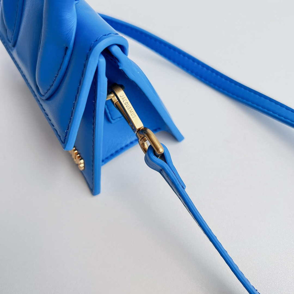 Jacquemus 213BA001 Le Chiquito Signature leather mini handbag Blue