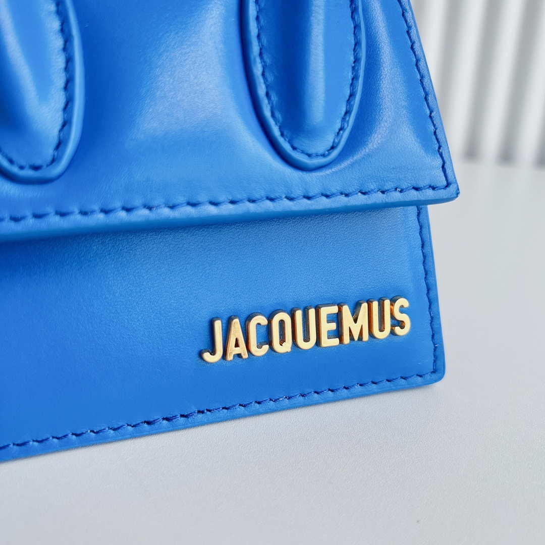 Jacquemus 213BA001 Le Chiquito Signature leather mini handbag Blue