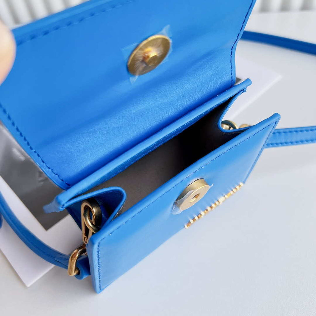 Jacquemus 213BA001 Le Chiquito Signature leather mini handbag Blue